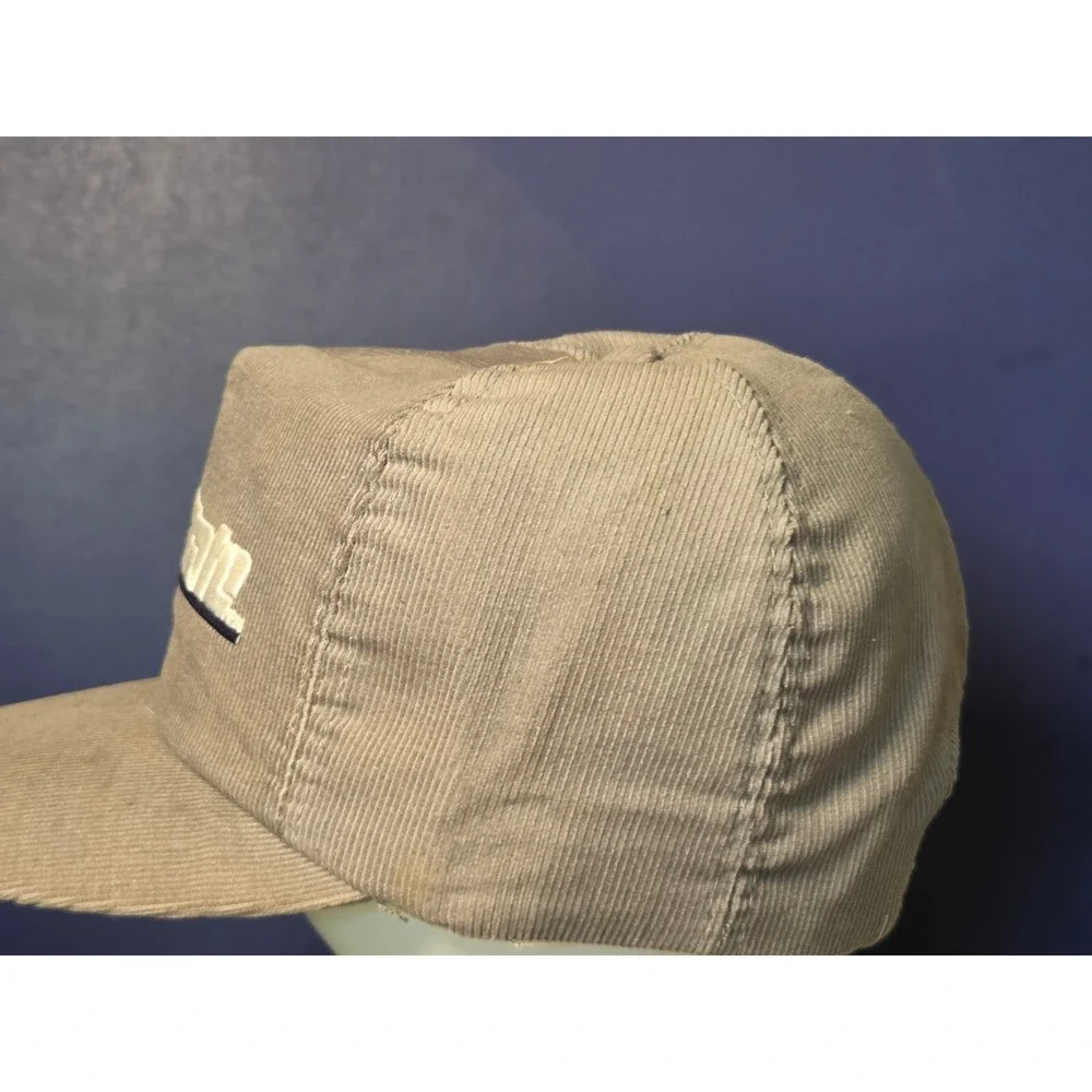 Vintage Penn State Trucker Hat Cap Corduroy Snapback Gray Made in USA